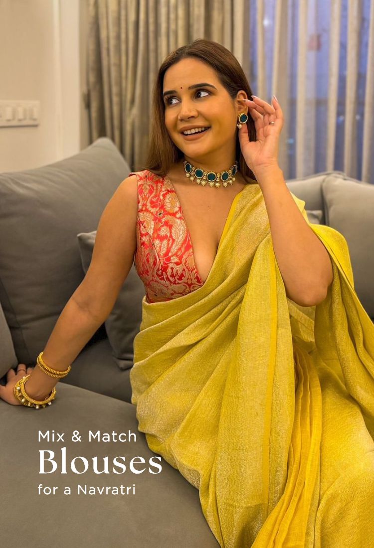 Mix & Match Blouses for a Navratri-Winning Saree Look