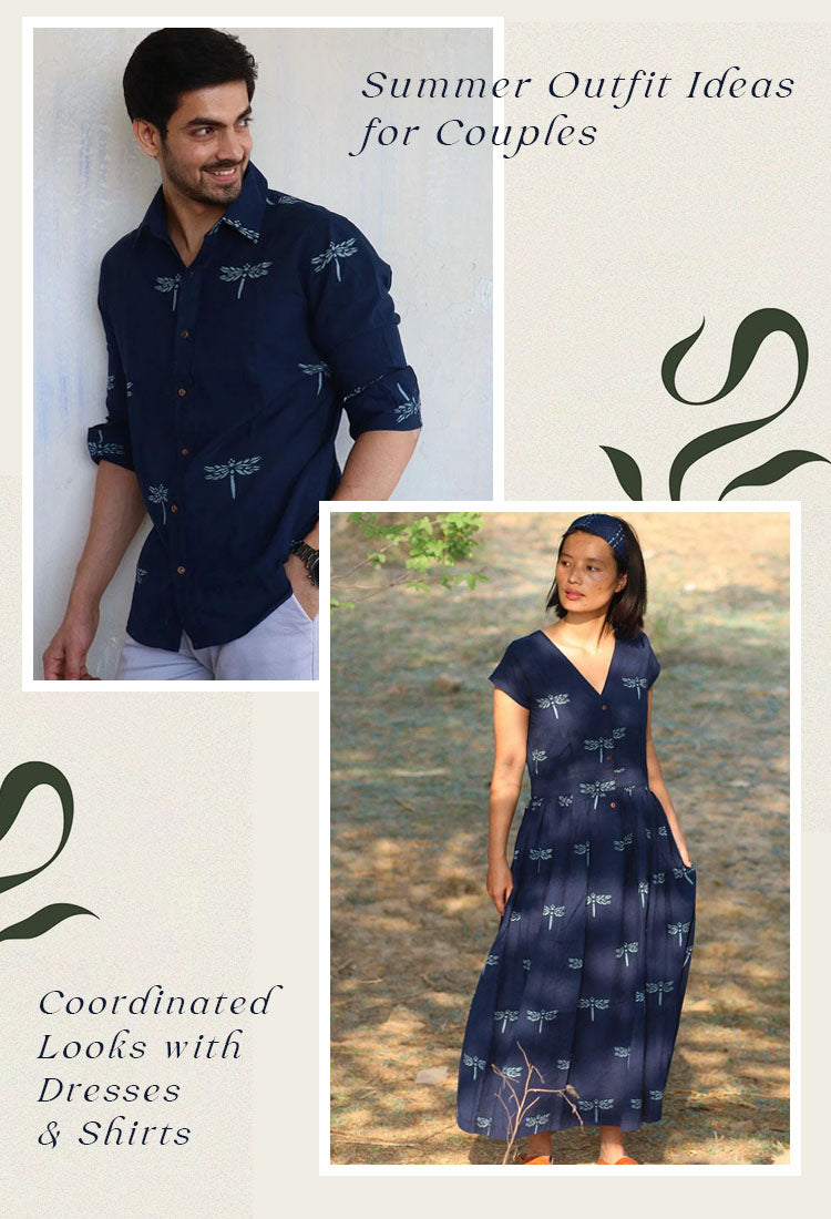 Summer Outfit Ideas for Couples: Coordinated Looks with Dresses & Men Shirts