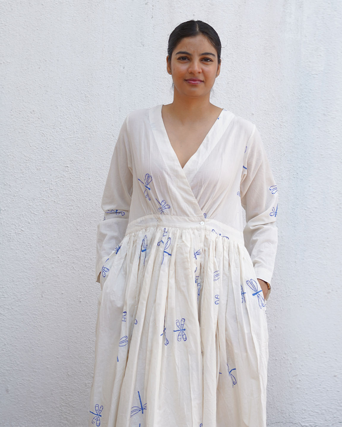 Soleil Blockprinted Cotton Dress - BGVL