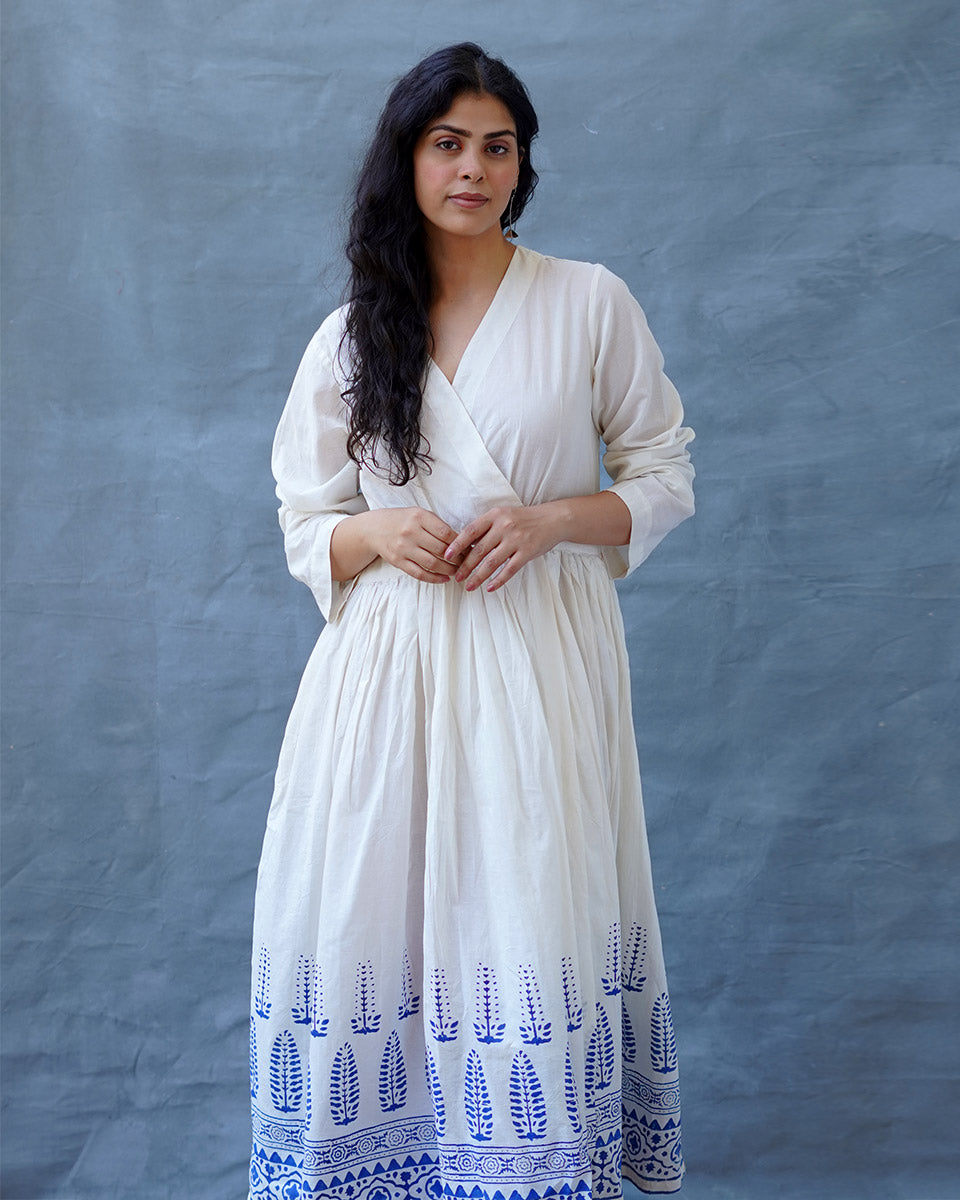 Aestas Block printed Cotton Dress - BGVL