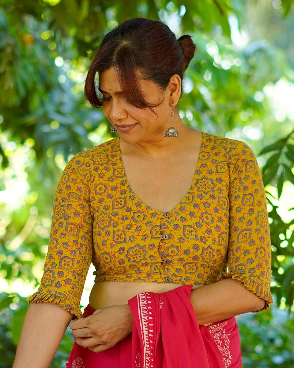 cotton printed blouse | cotton blouse for women | blouse for women