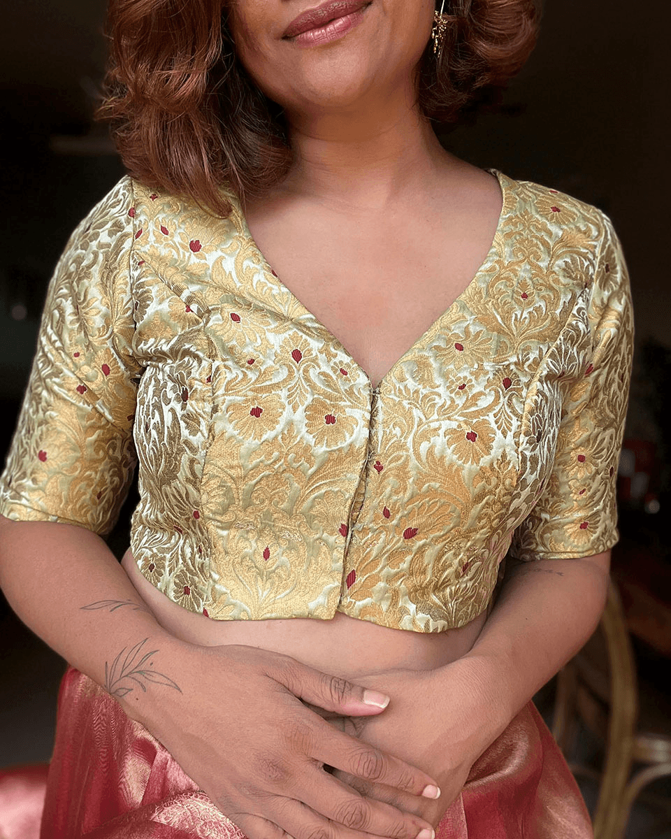 Zubeyda Khimkab Brocade Blouse - Nargiz