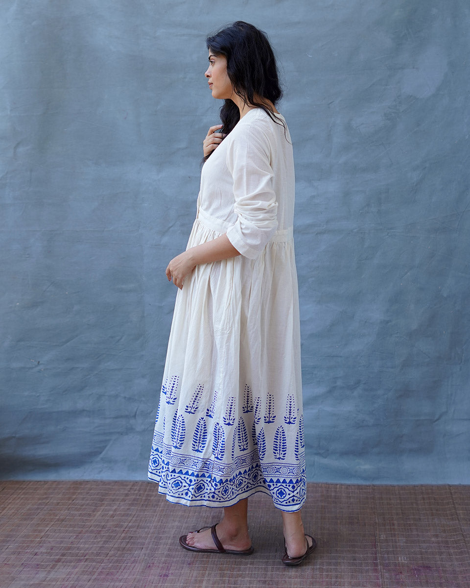Aestas Block printed Cotton Dress - BGVL