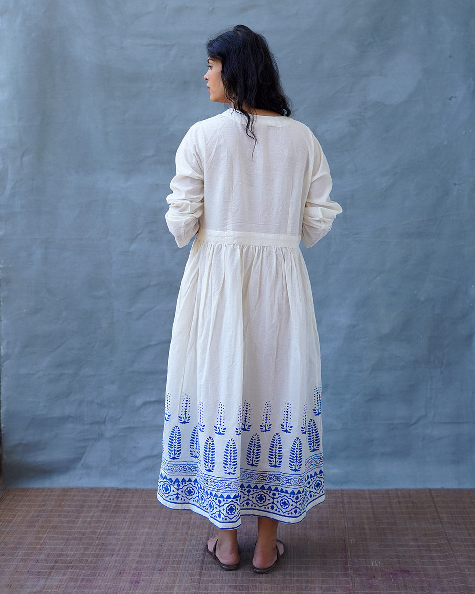 Aestas Block printed Cotton Dress - BGVL