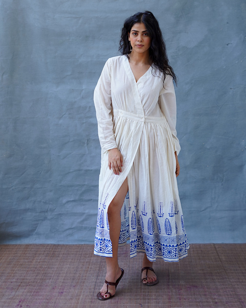 Aestas Block printed Cotton Dress - BGVL