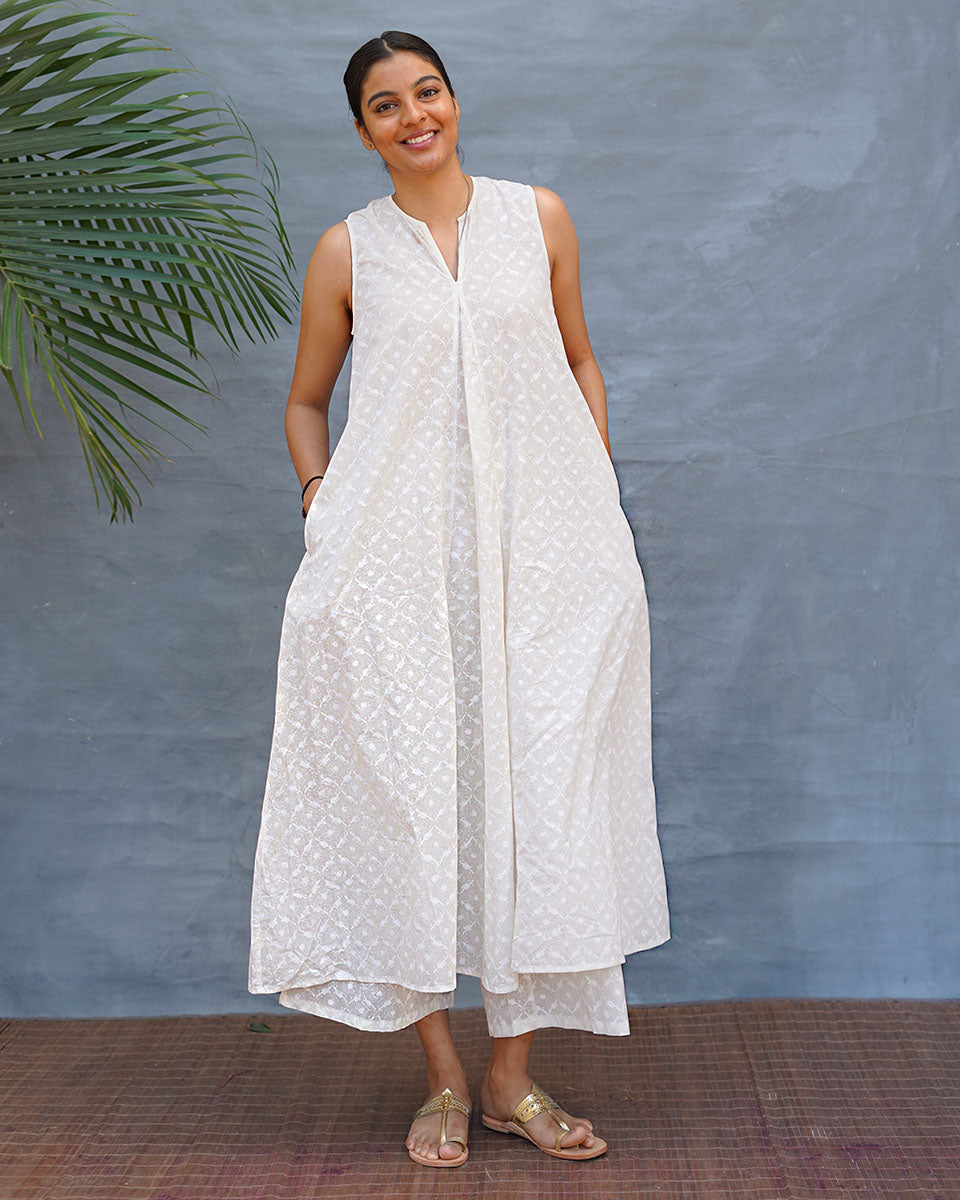 Pakeezah Cotton Kurta Set - Safed