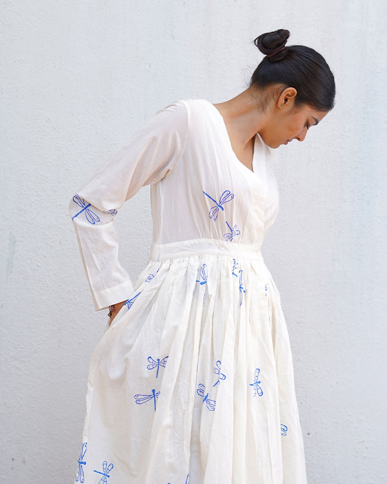 Soleil Blockprinted Cotton Dress - BGVL