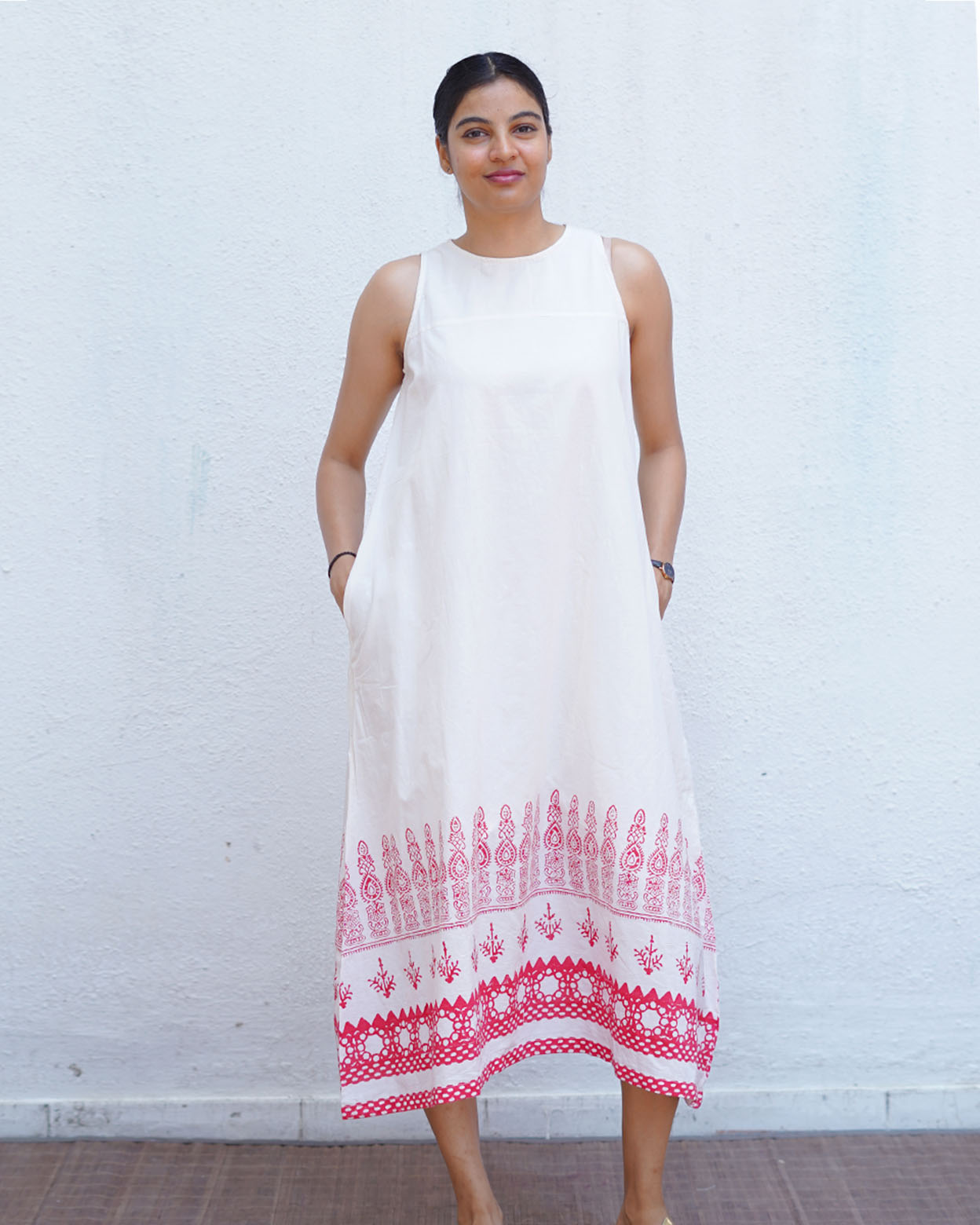 Faryat Block printed Cotton Dress - BGVL