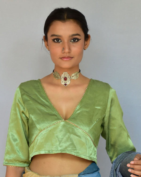 Hira Mashru Silk Blouse - Roshni