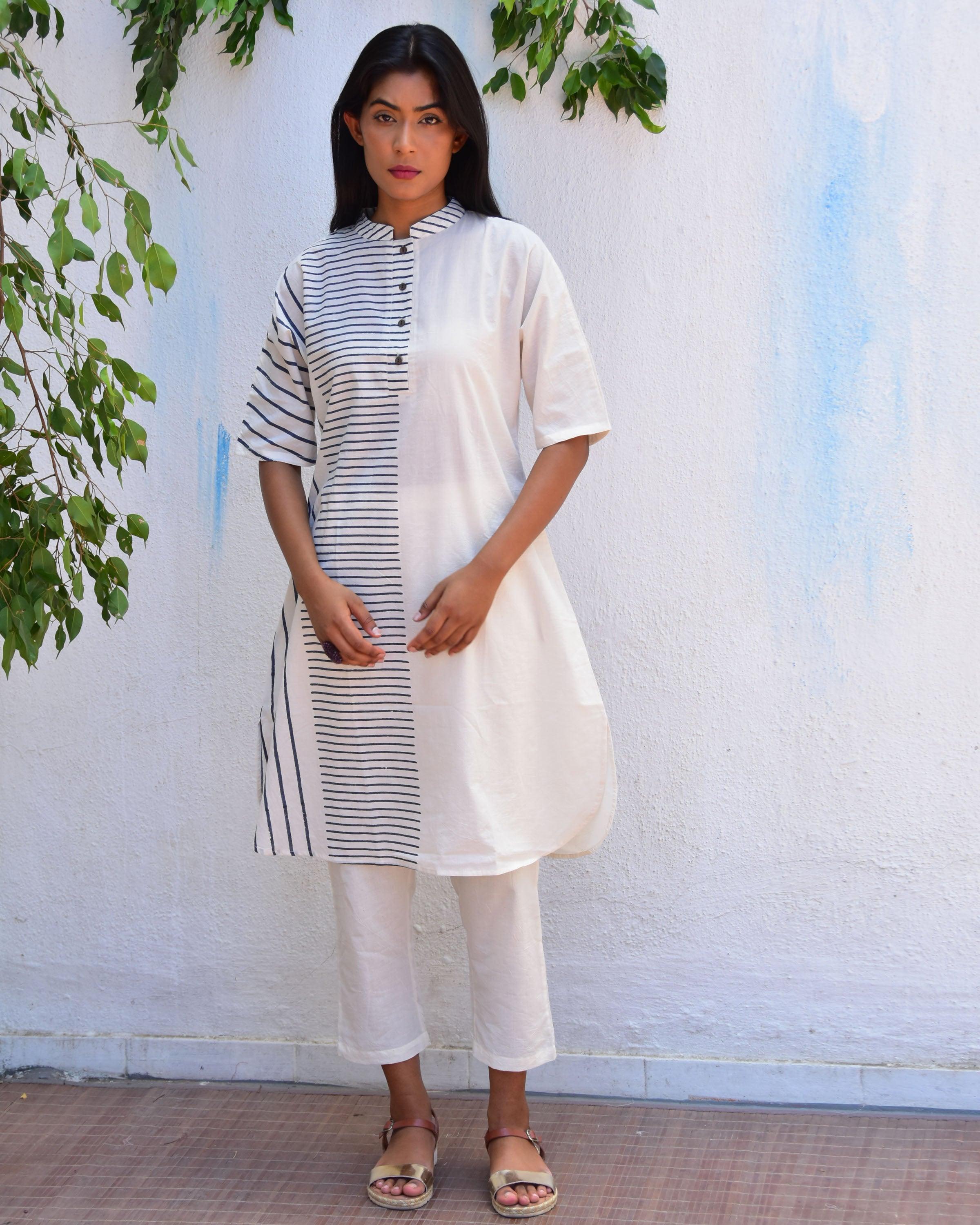Enchanted Handblockprinted Cotton Kurta Set - Vnmn