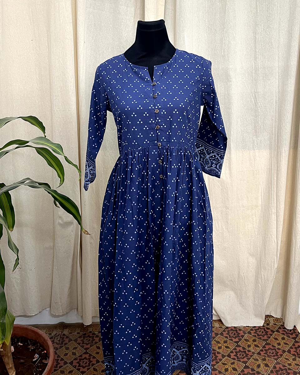 Oceanlace Blockprinted Cotton Kurti – LD