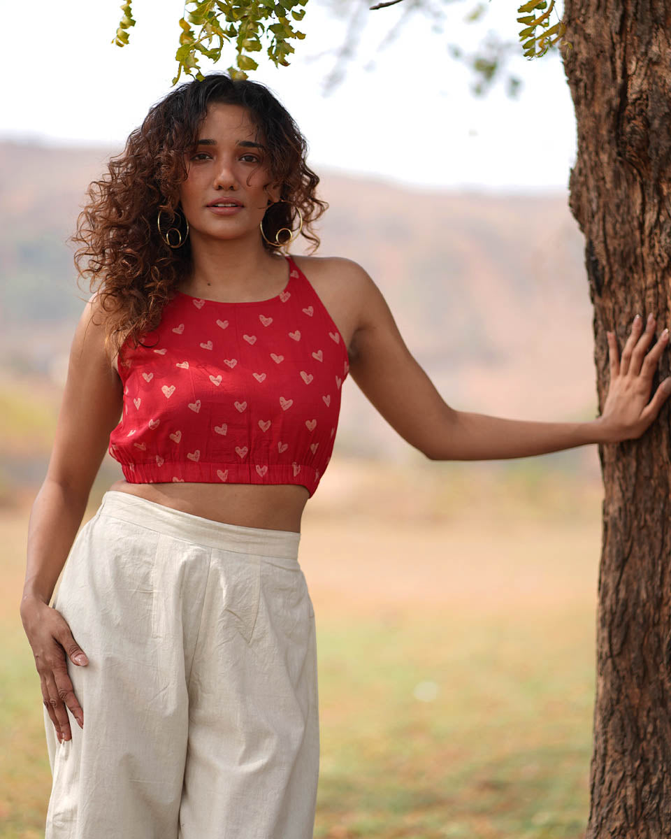 Dil Toh Baccha Handblock Printed Cotton Blouse