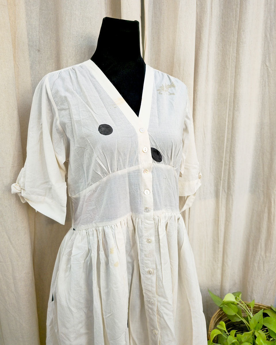 Aaliyah White Cotton Dress - Love Despite