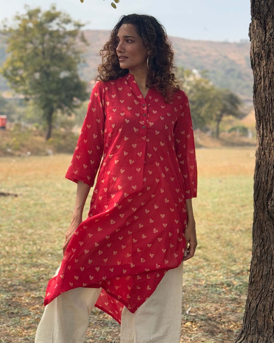 Kurti sleeves design | Kurti | Kurti tops for women | Kurti red