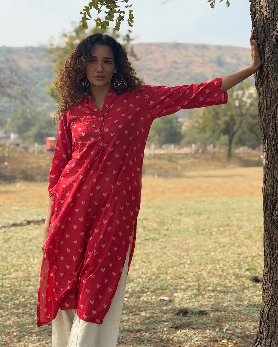 Kurti red | Kurti top for women | Kurti | Kurti neck design latest