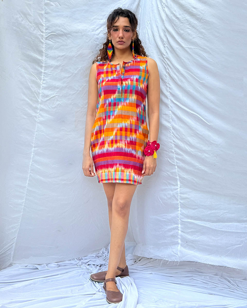 Katha Gamcha Cotton Dress - GMC