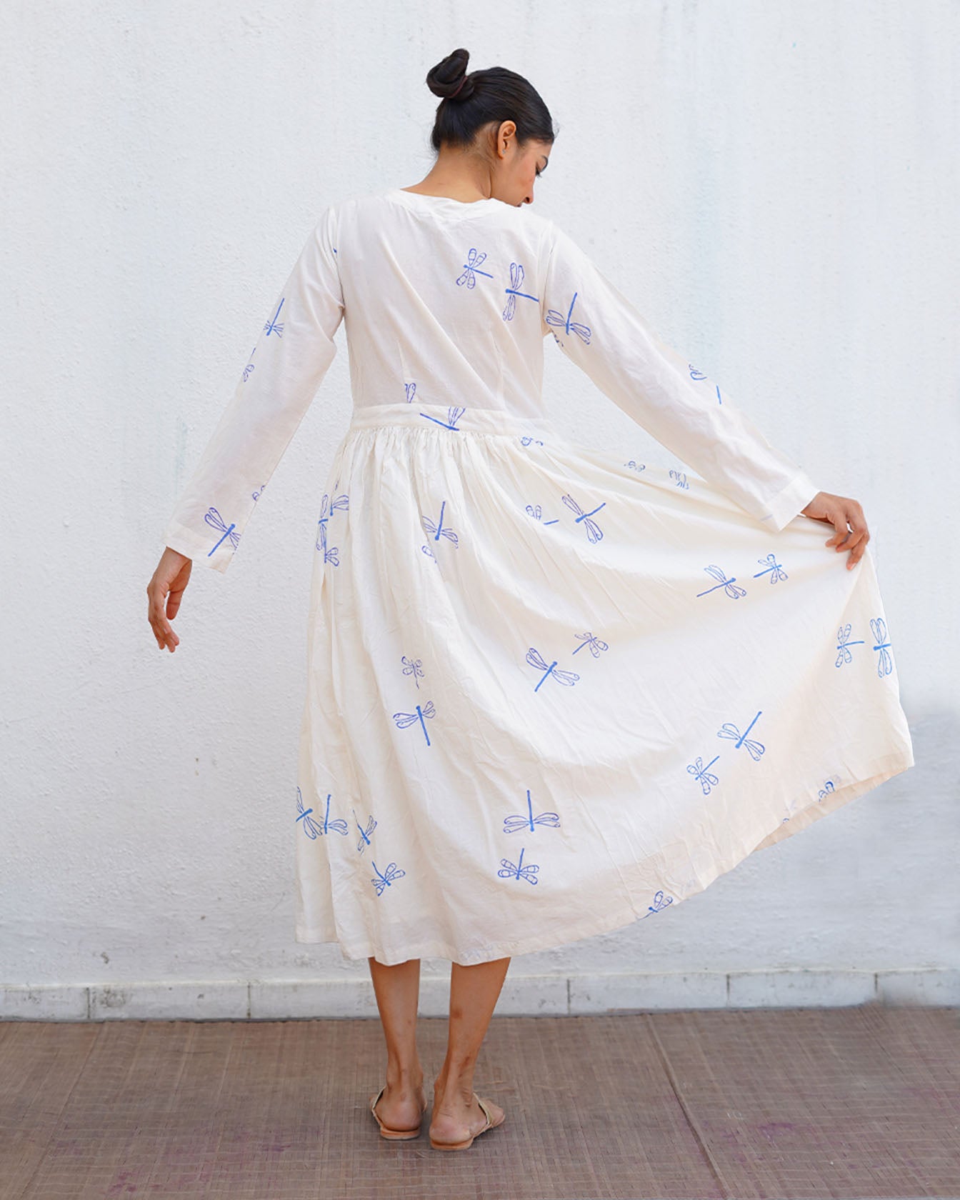Soleil Blockprinted Cotton Dress - BGVL
