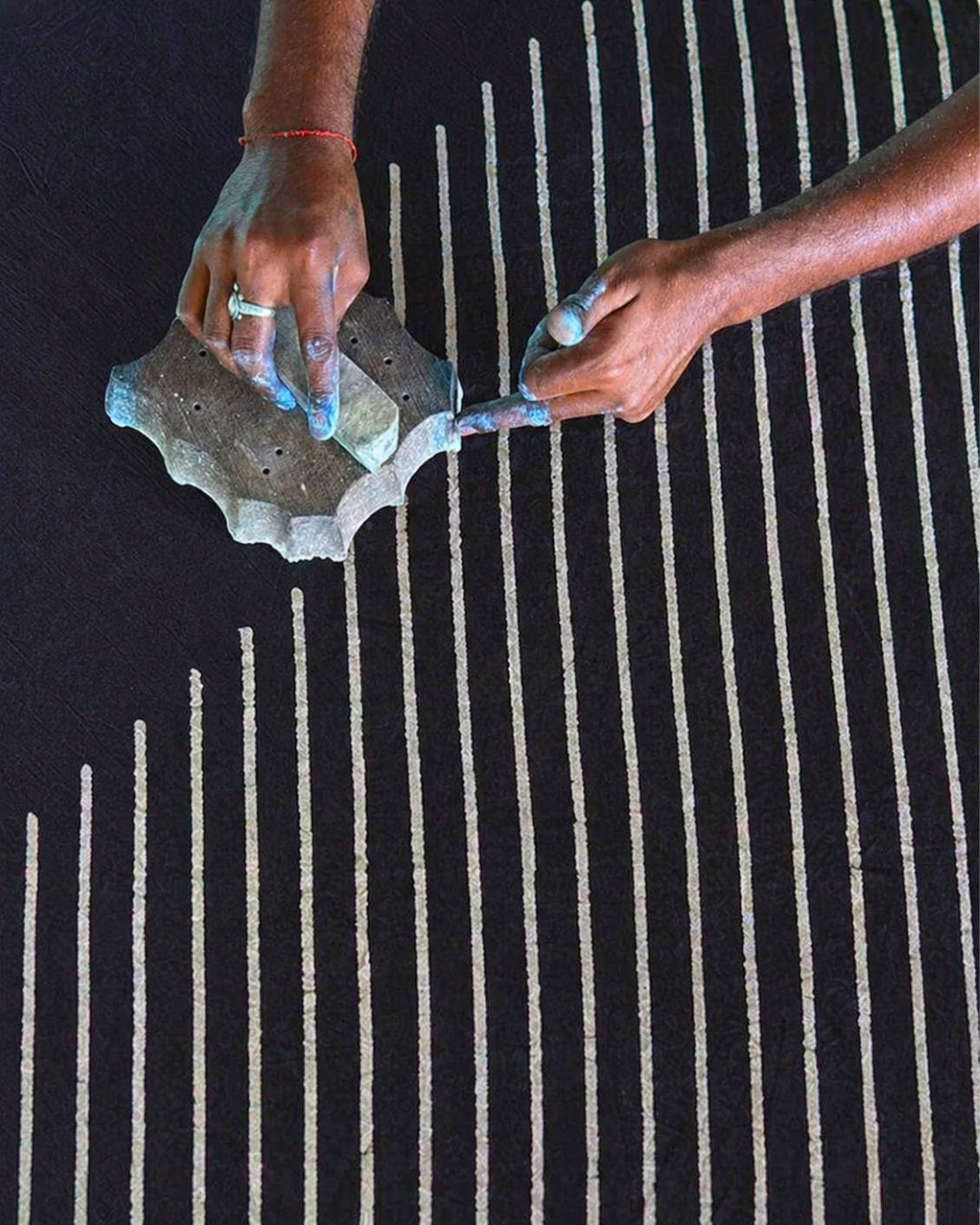 Cool Breeze Black Hand Block Printed Cotton Blouse - UMT