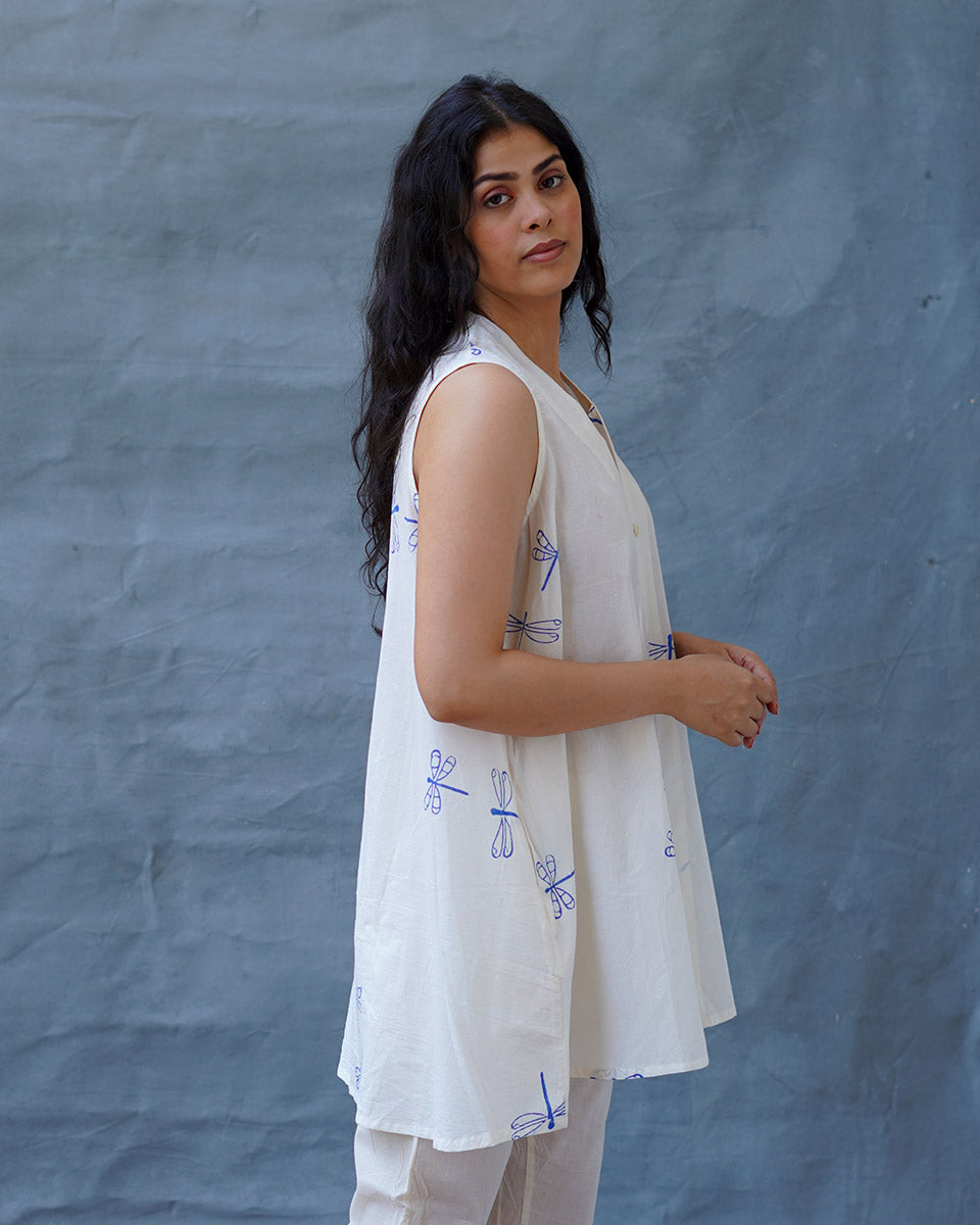 Soha Blockprinted Cotton Top - BGVL