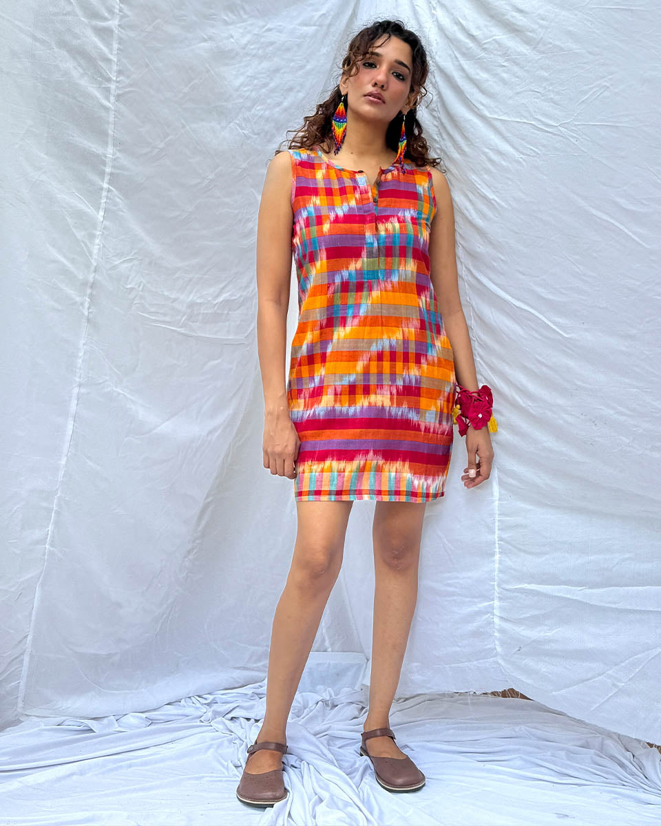 Katha Gamcha Cotton Dress - GMC