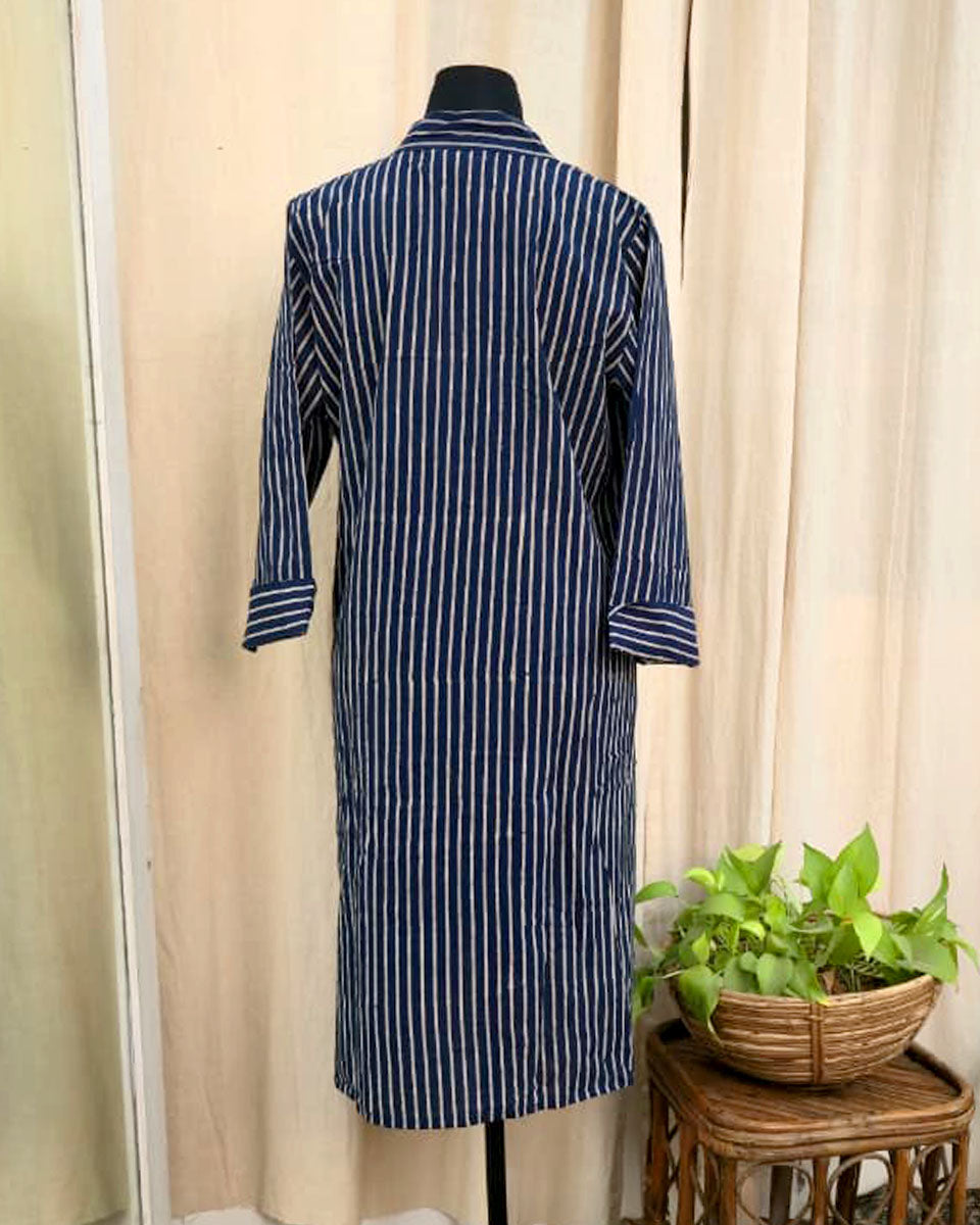 Moonstone Blue cotton kurta - Love Despite