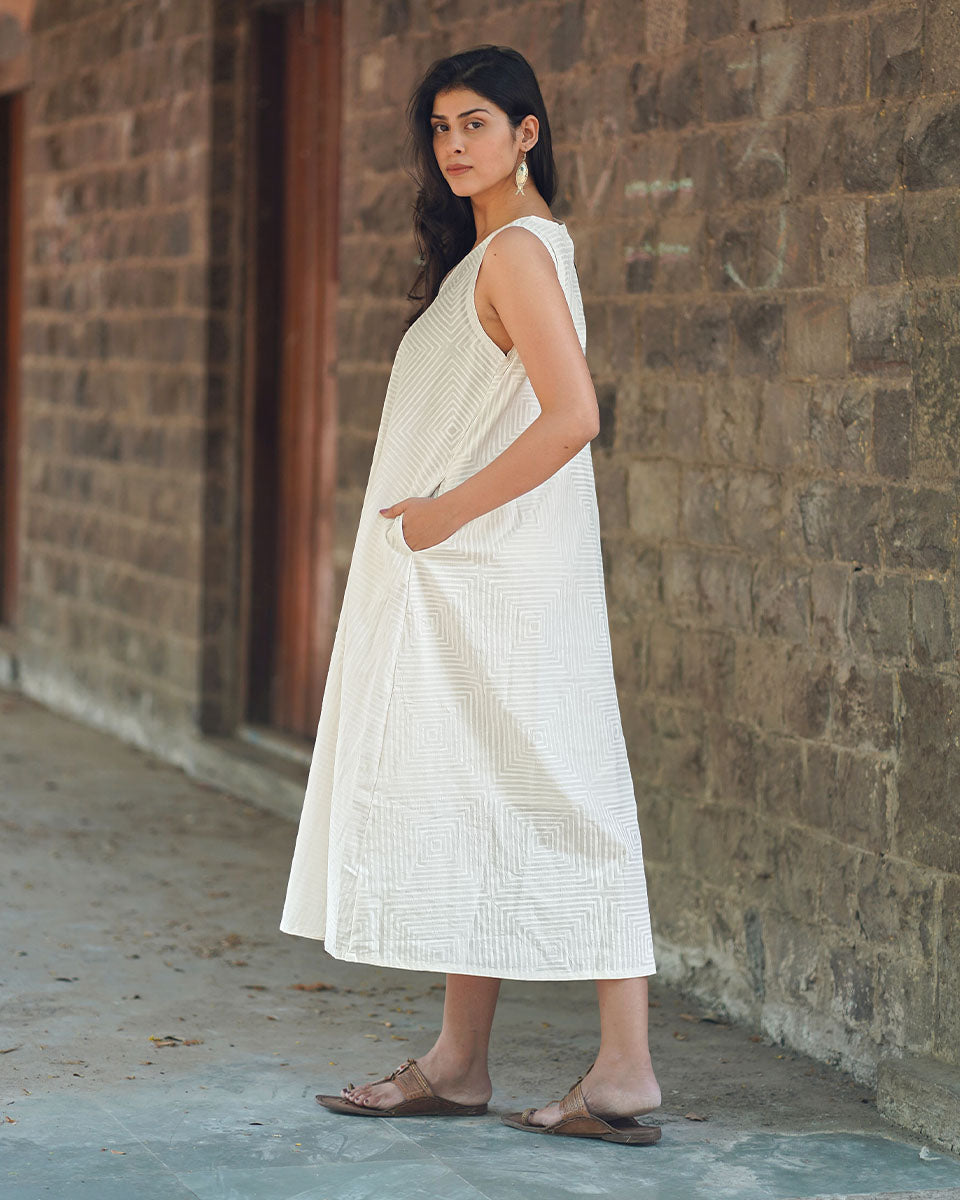 Dresses Designs | White Cotton Dress | Cotton Dress | Chidiyaa