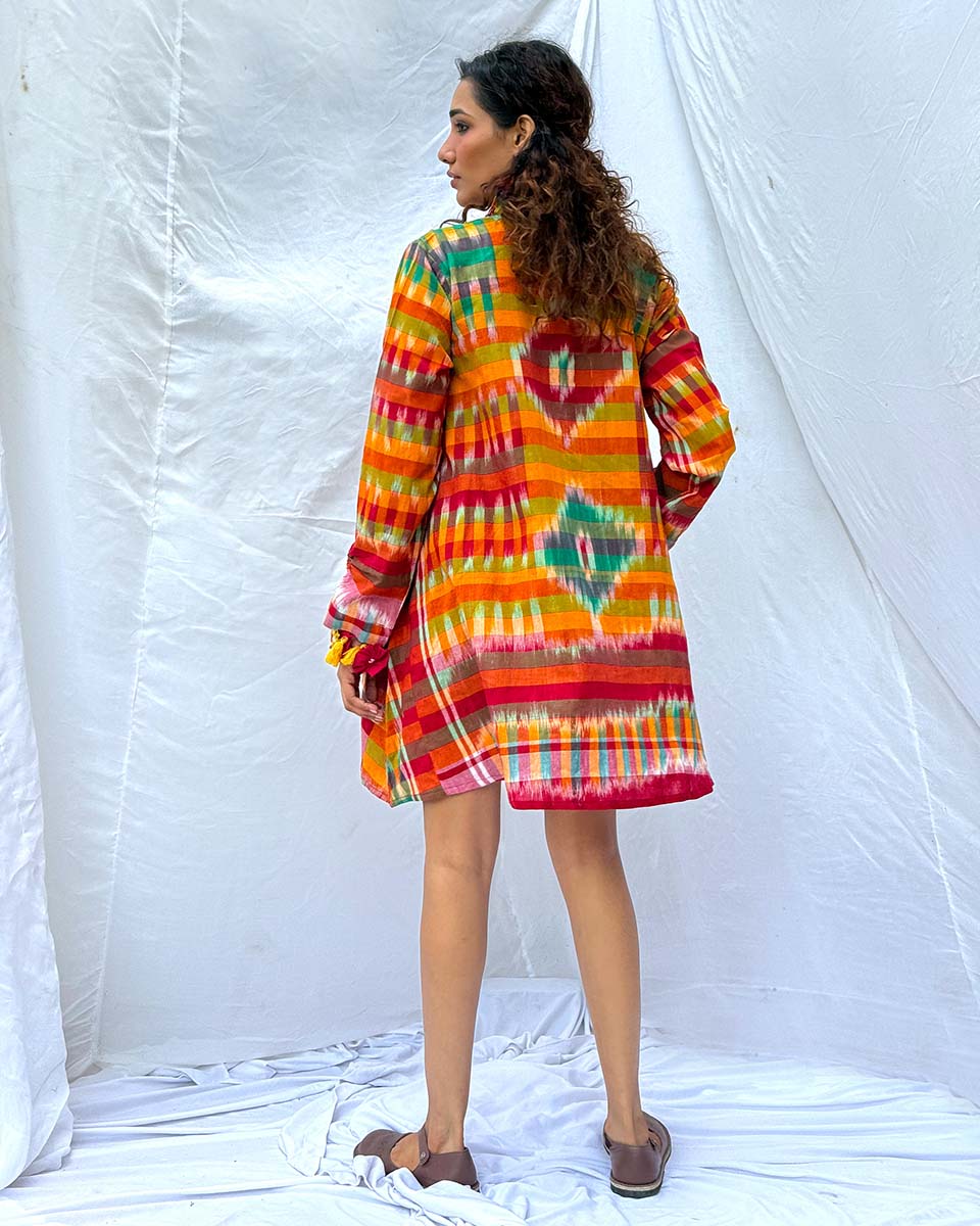 Kajri Gamcha Cotton Dress - GMC