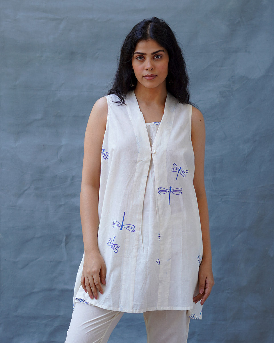 Soha Blockprinted Cotton Top - BGVL