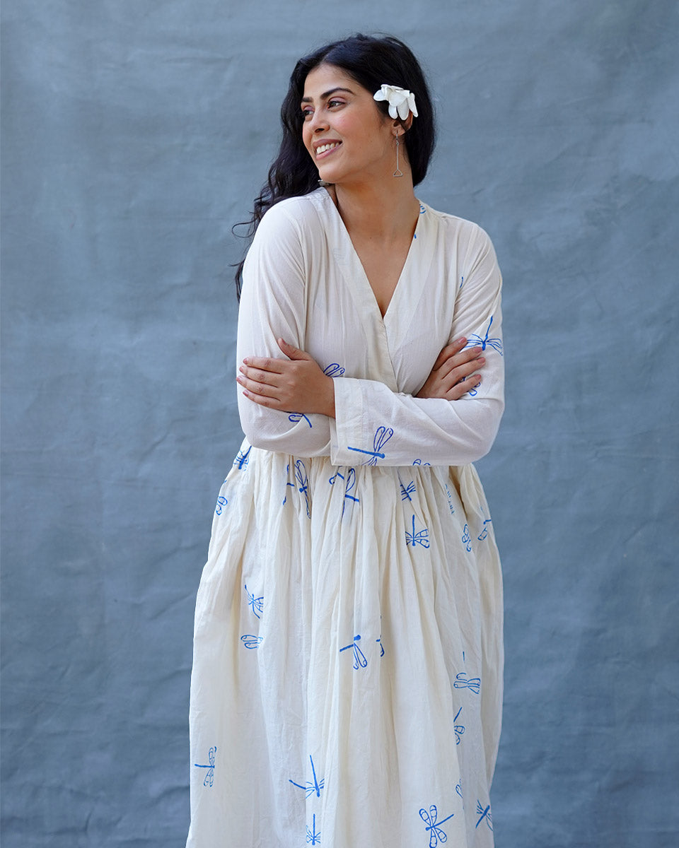 Soleil Blockprinted Cotton Dress - BGVL