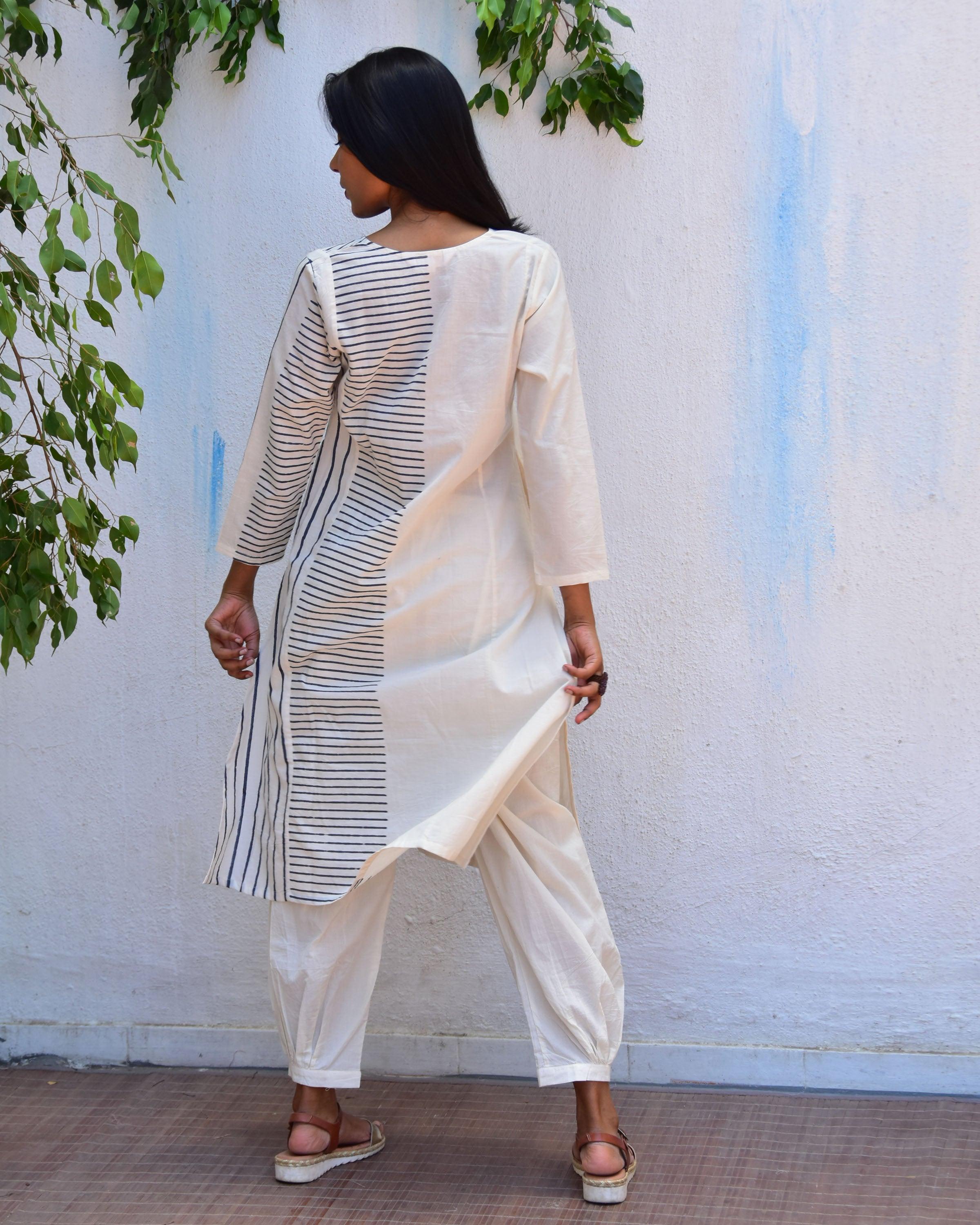 white kurta set