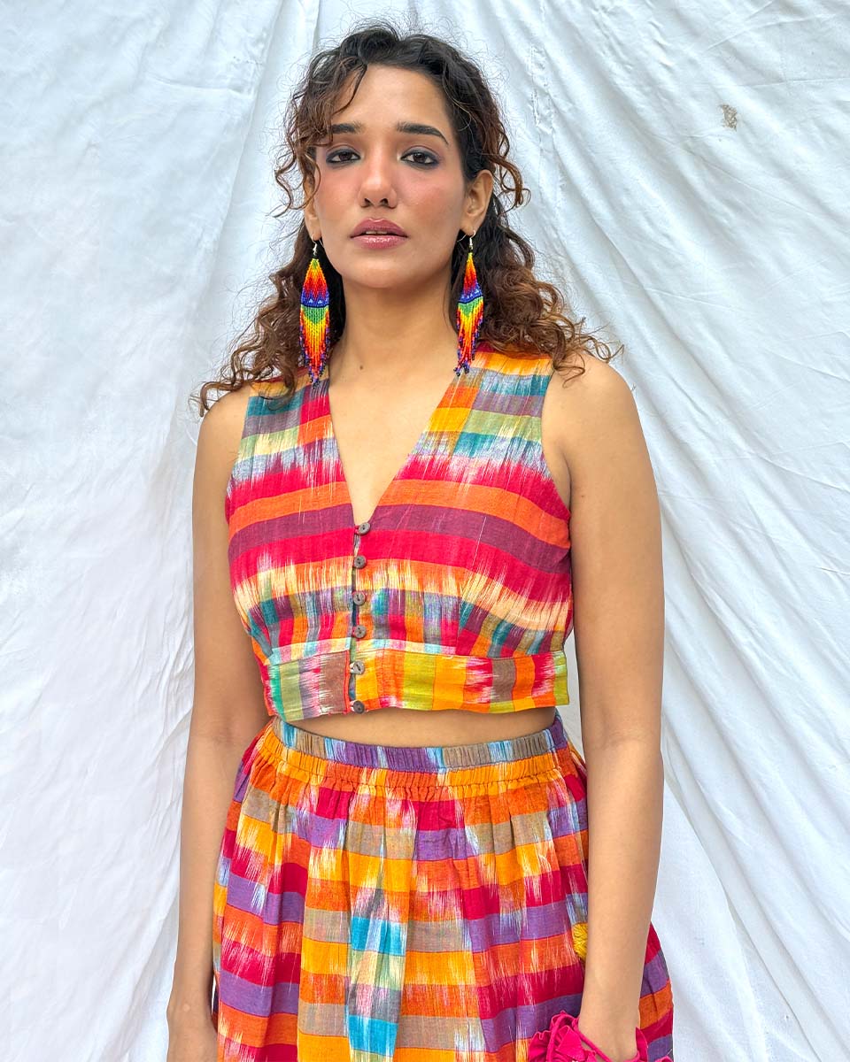 Basanti Gamcha Cotton Top - GMC