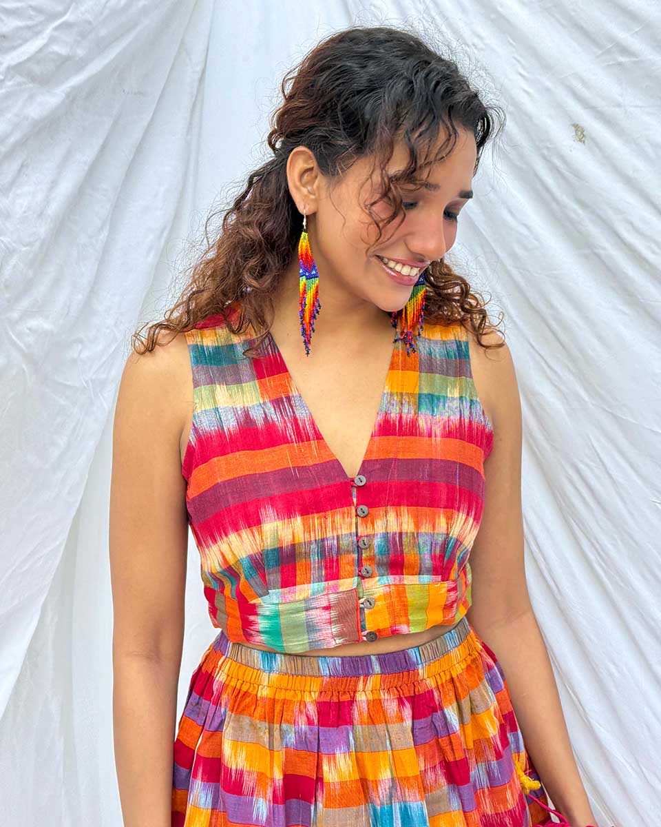 Basanti Gamcha Cotton Top - GMC