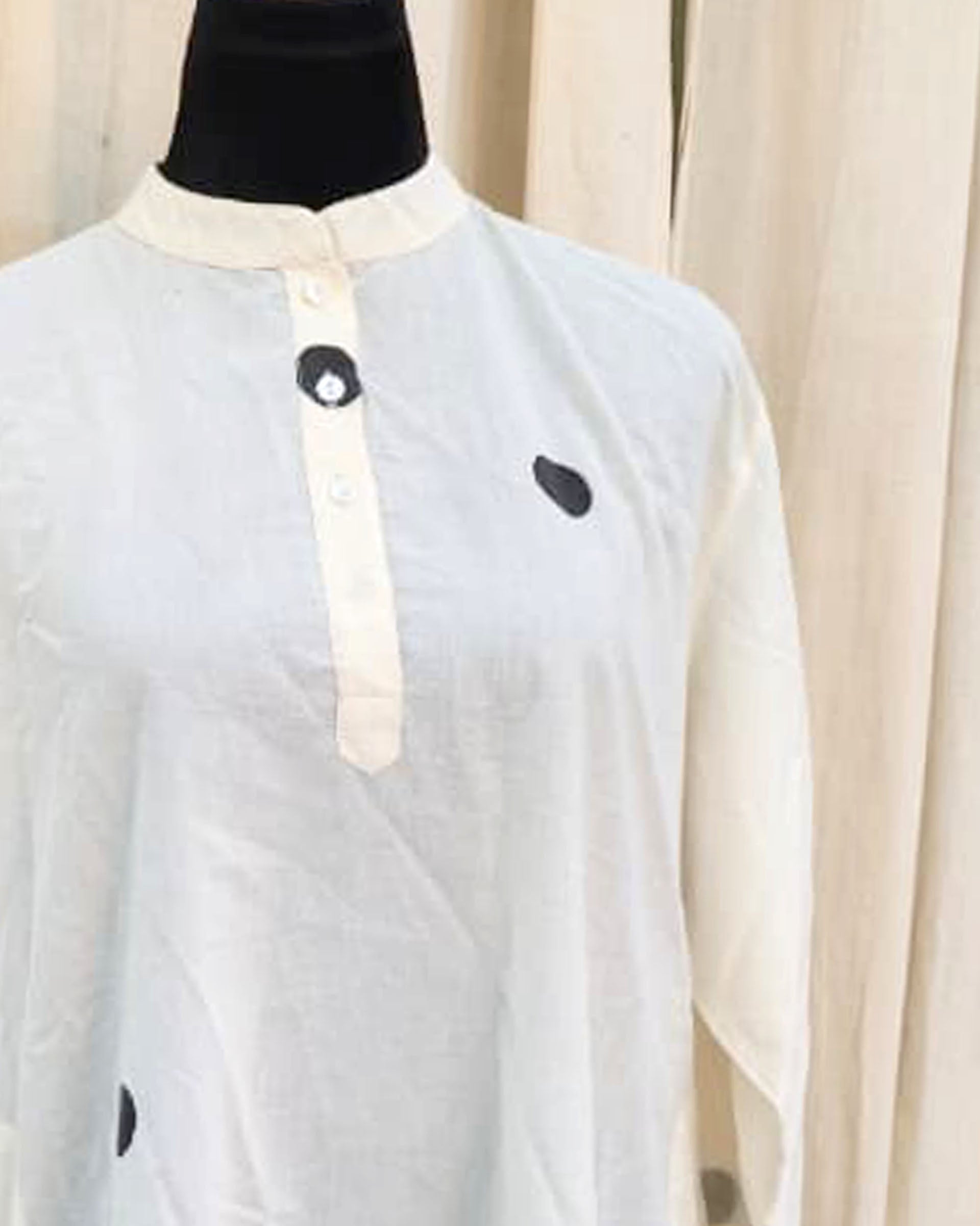 Prerna White Cotton Kurta - Love Despite