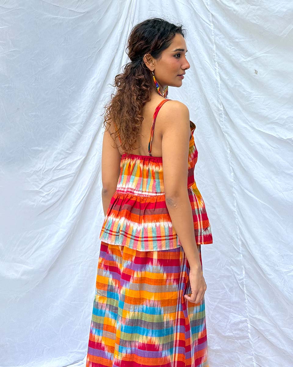 Dhwani Gamcha Cotton Top - GMC