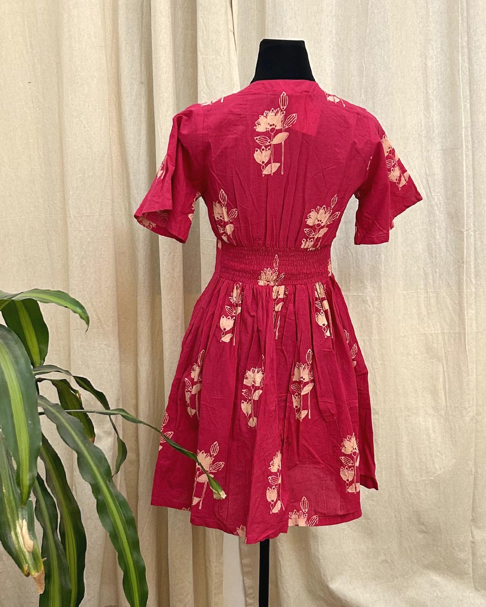 Mehira handblockprinted cotton dress - LD