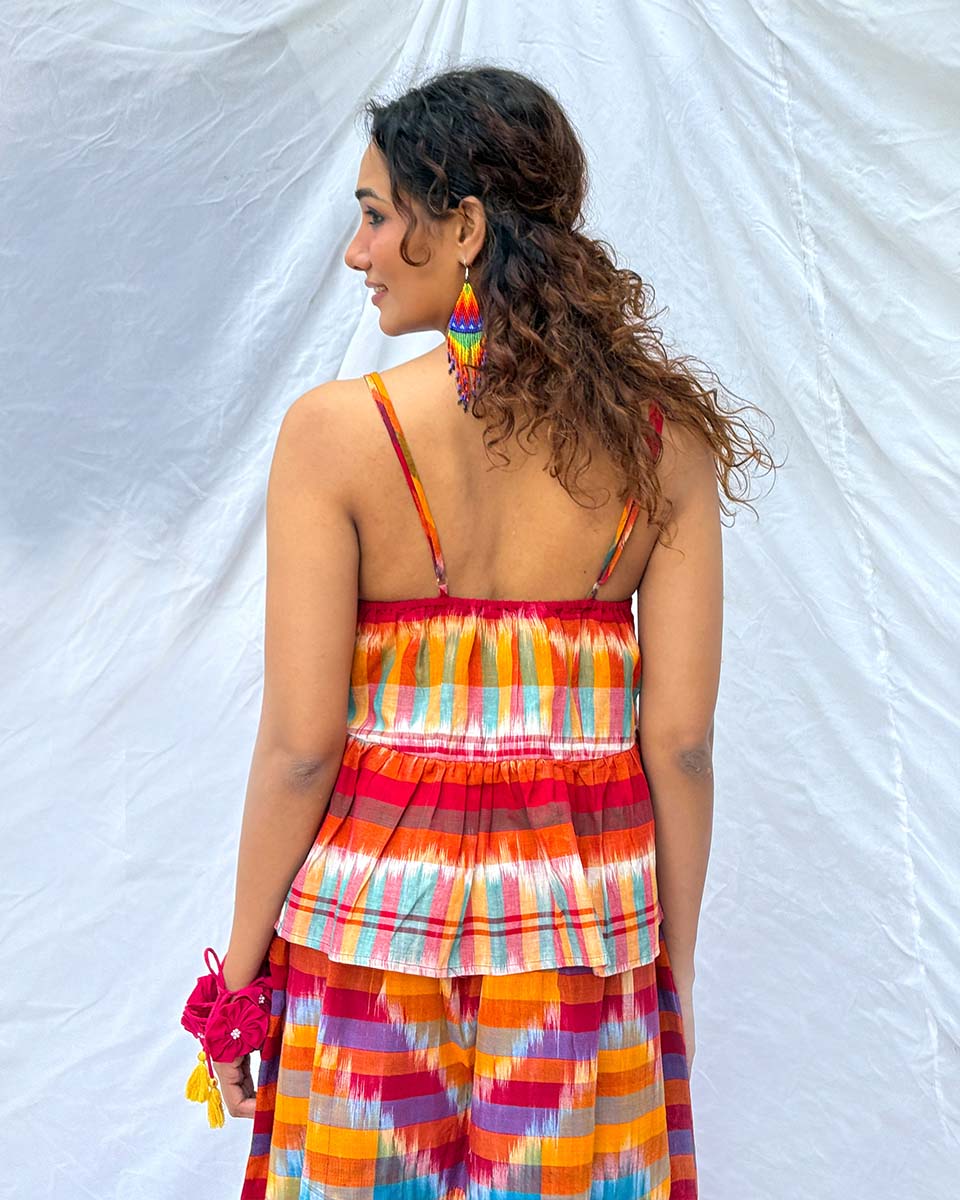 Dhwani Gamcha Cotton Top - GMC