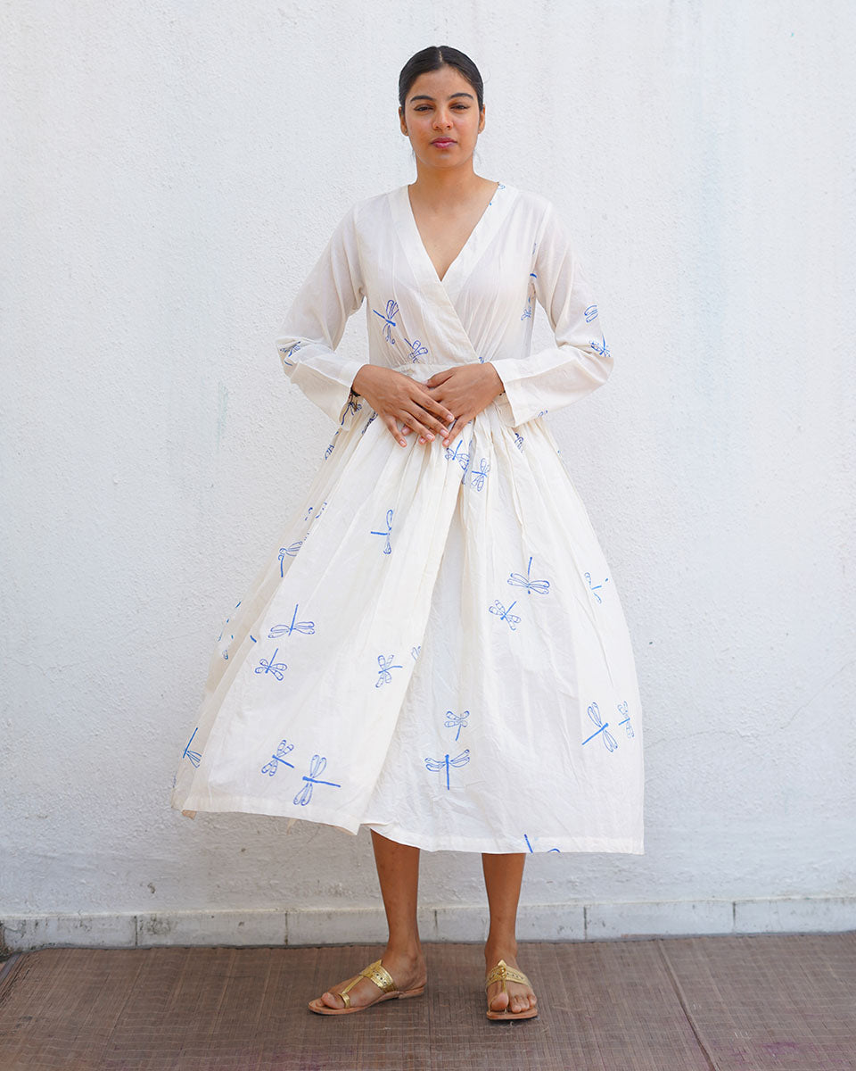 Soleil Blockprinted Cotton Dress - BGVL