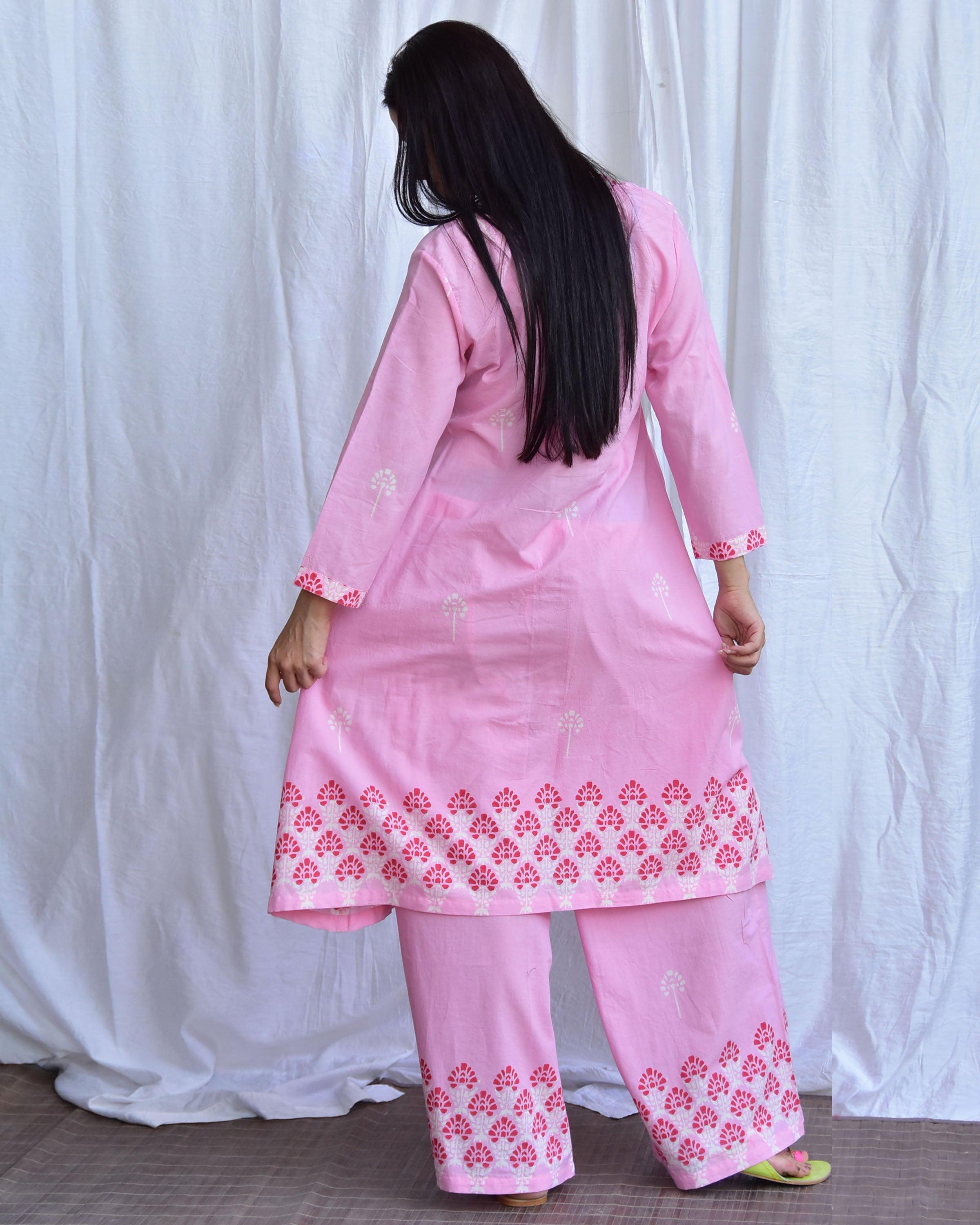 Mausam- E - Bahar Handblockprinted Cotton Kurta Set Of 2-Sor