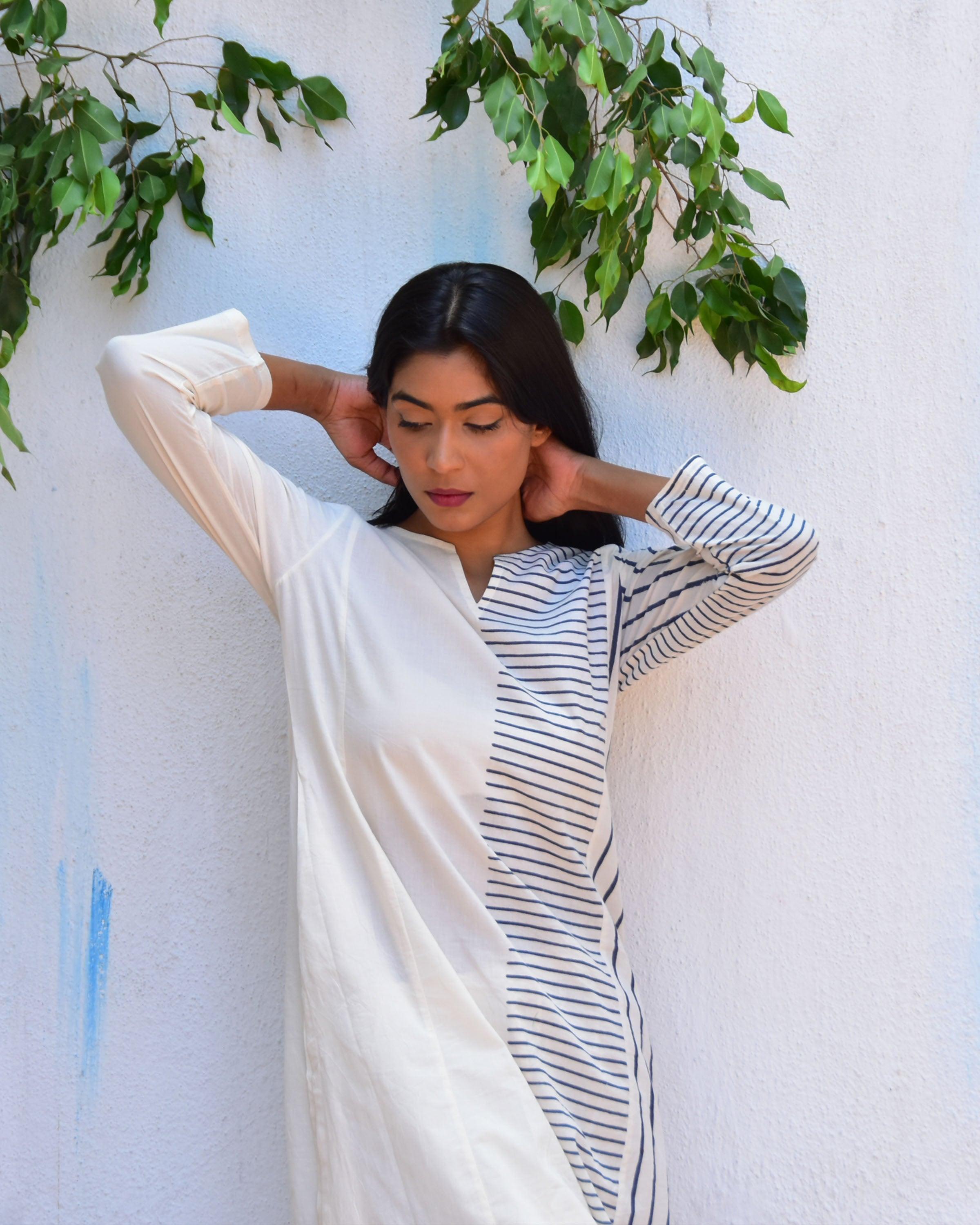 white kurta set for women