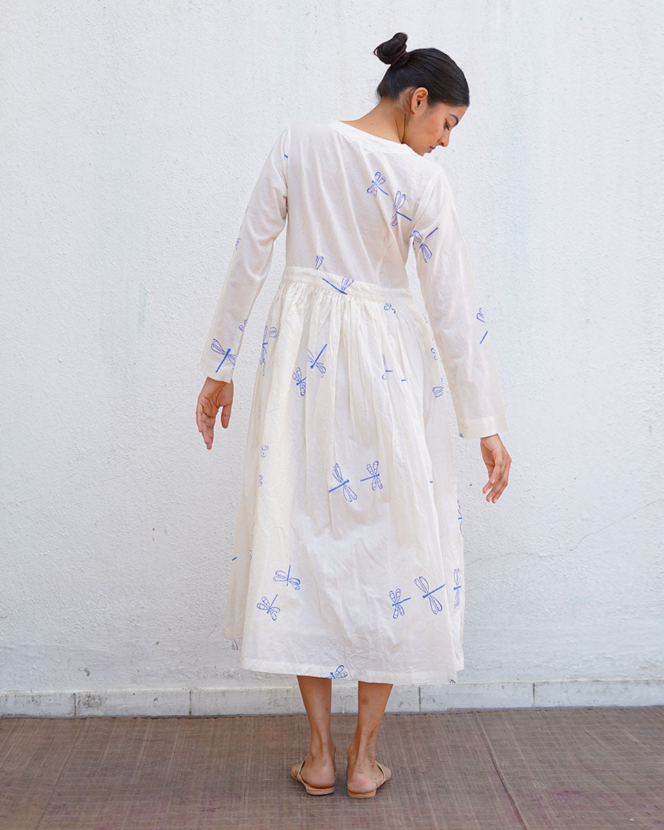 Soleil Blockprinted Cotton Dress - BGVL