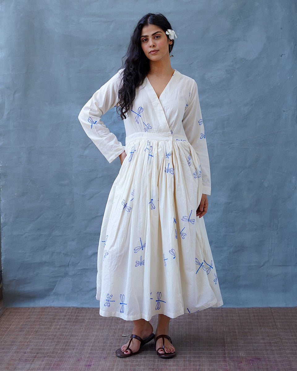 Soleil Blockprinted Cotton Dress - BGVL