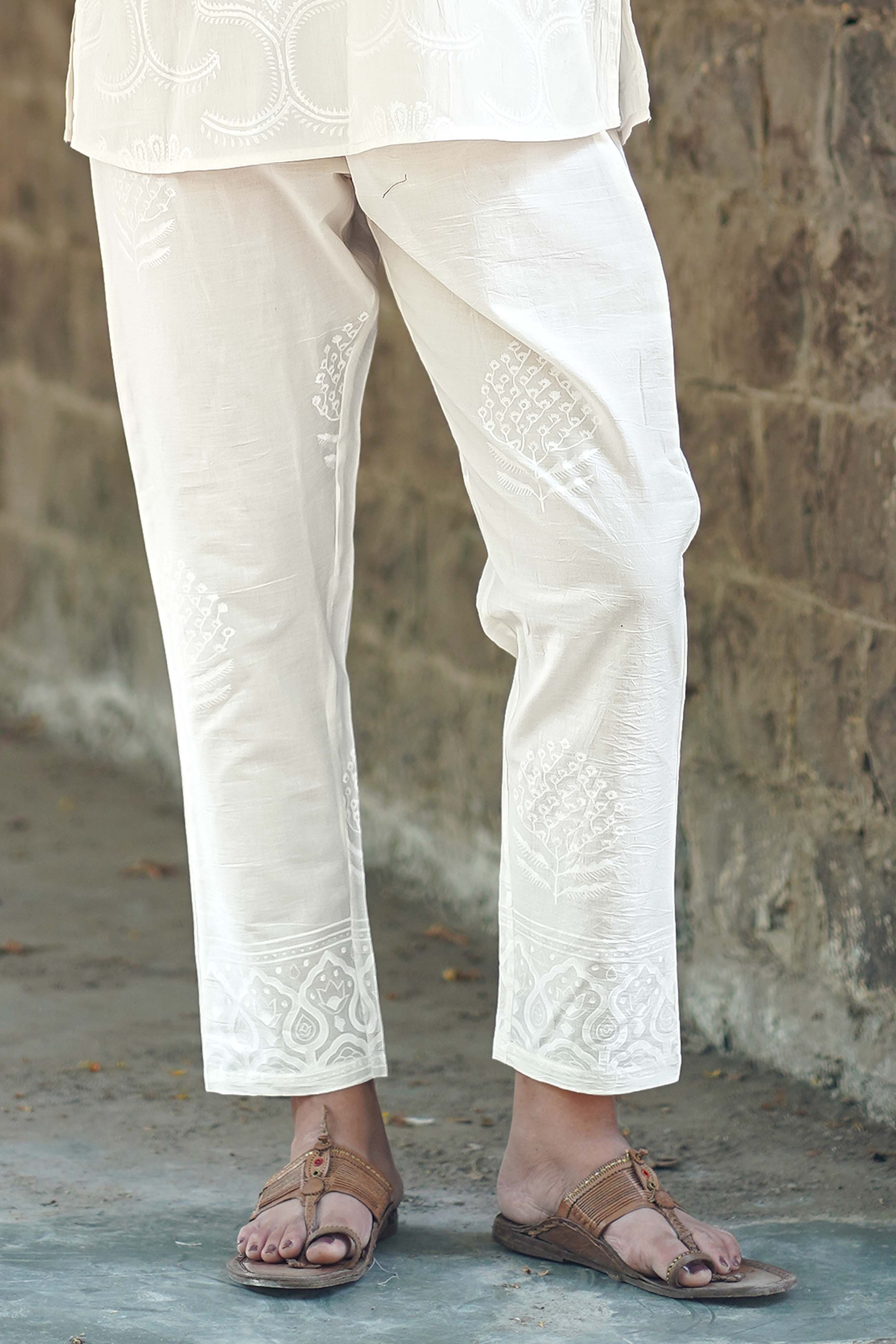 Pants | Pants Ladies | White pants | Summer clothes for women | Chidiyaa