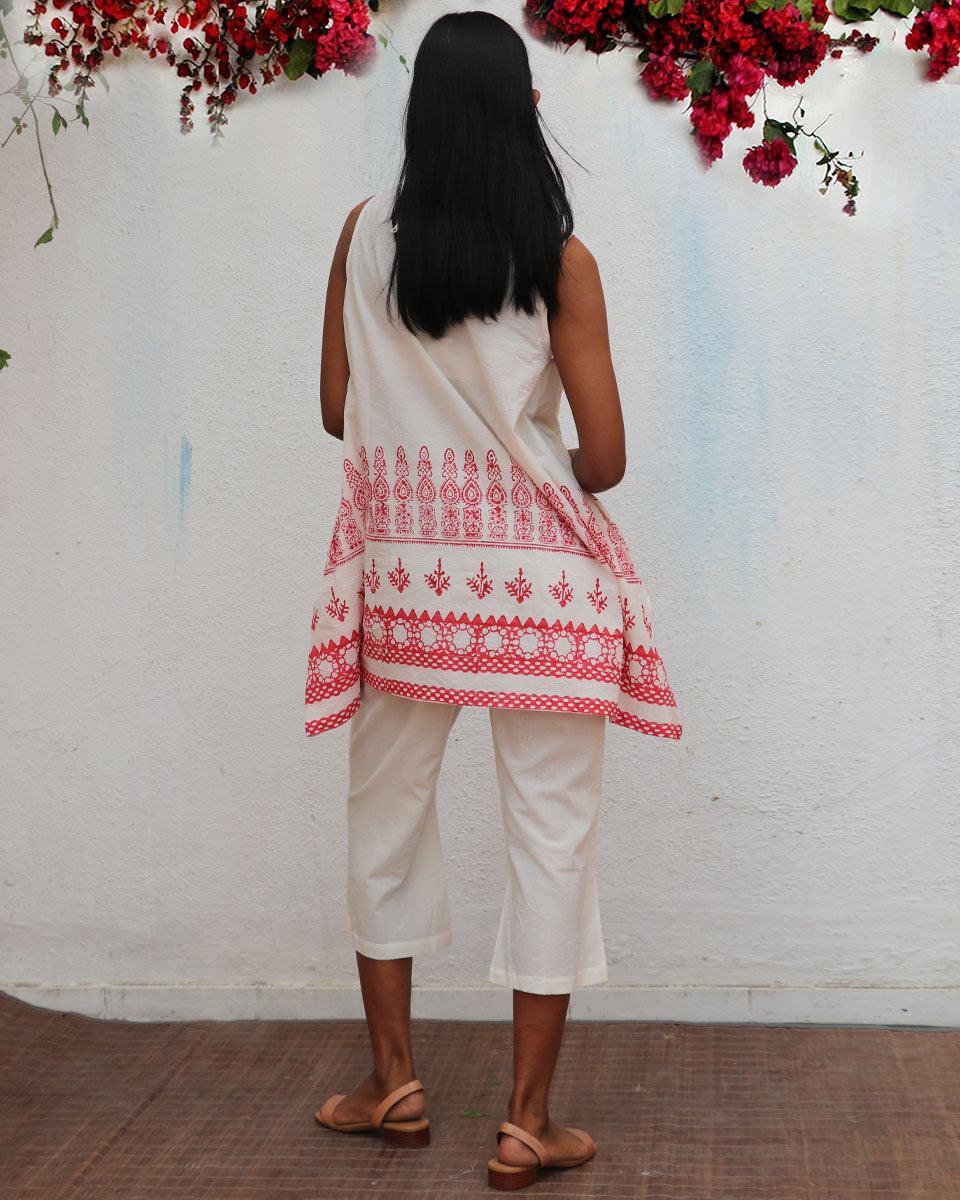 Juno Blockprinted Cotton Top - BGVL