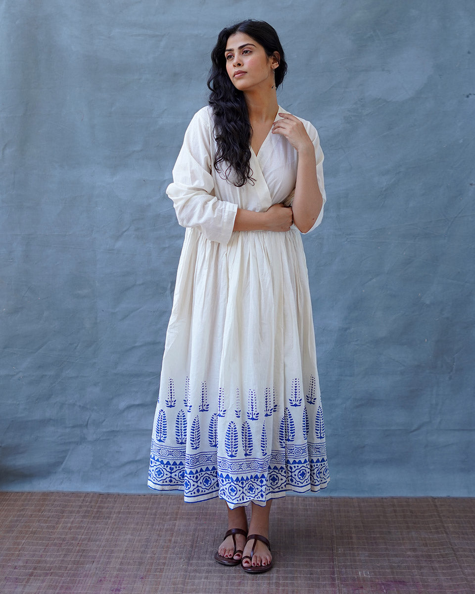 Aestas Block printed Cotton Dress - BGVL