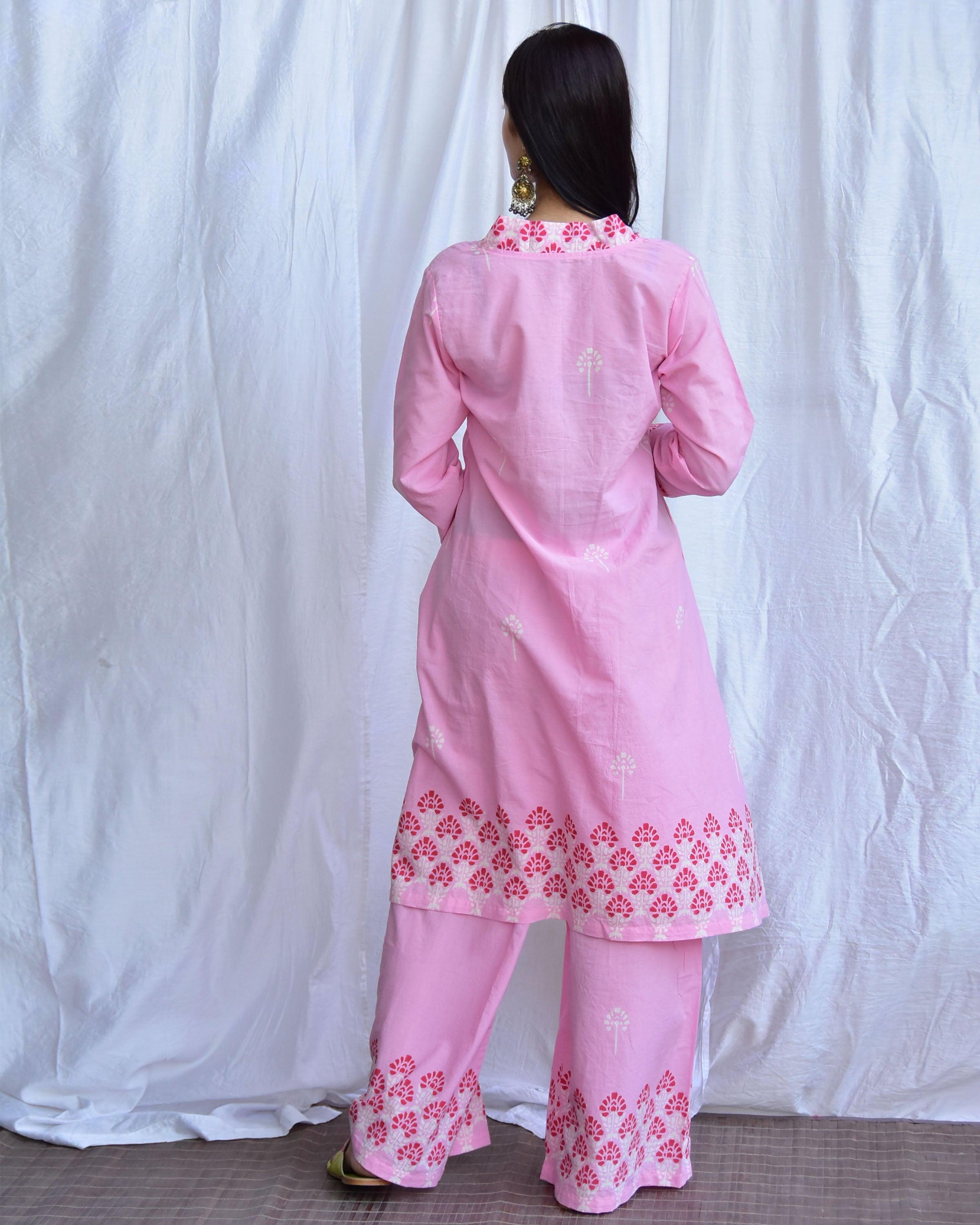 Mausam- E - Bahar Handblockprinted Cotton Kurta Set Of 2-Sor