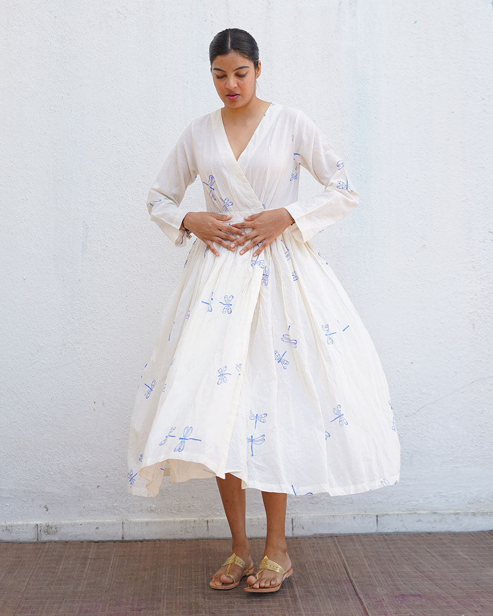 Soleil Blockprinted Cotton Dress - BGVL