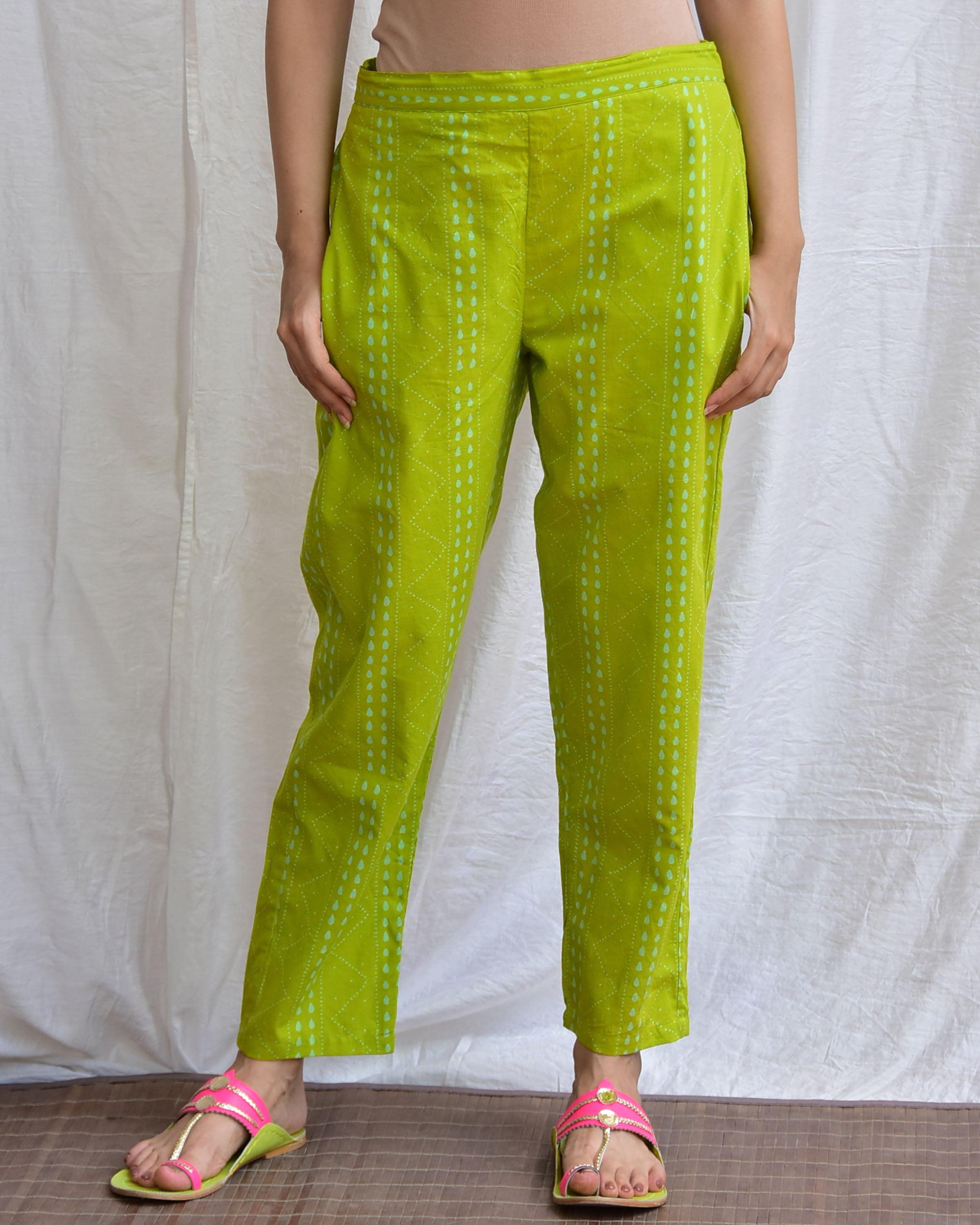 Mossy Meadows Handblockprinted Cotton Kurta Set Of 2-Sor