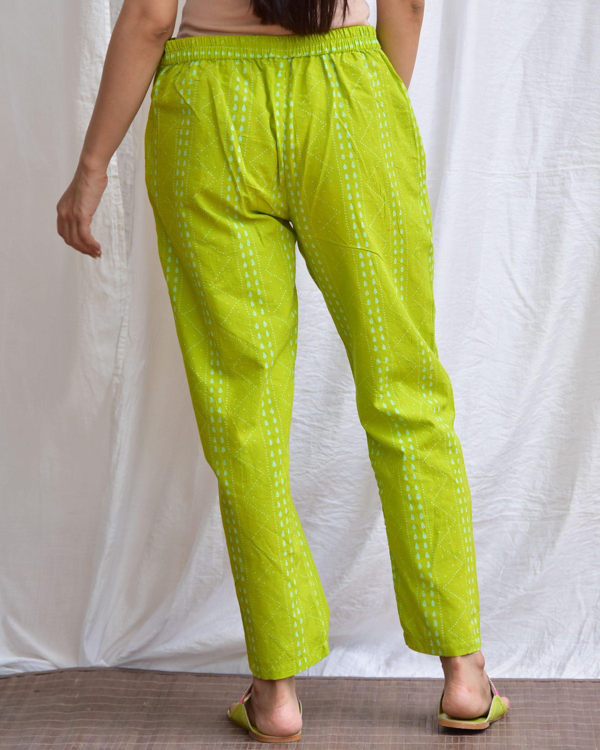 Mossy Meadows Handblockprinted Cotton Kurta Set Of 2-Sor