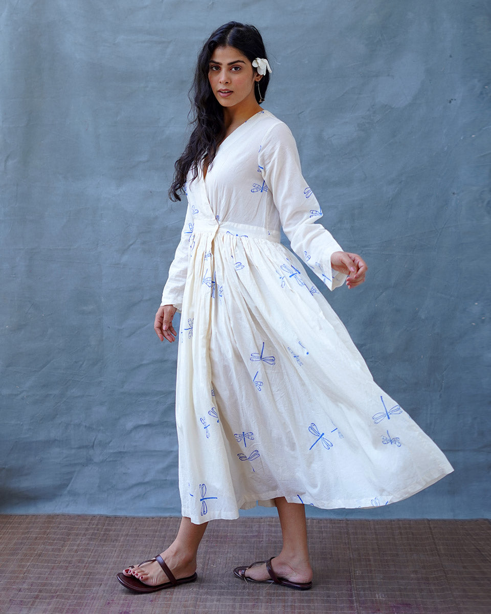 Soleil Blockprinted Cotton Dress - BGVL