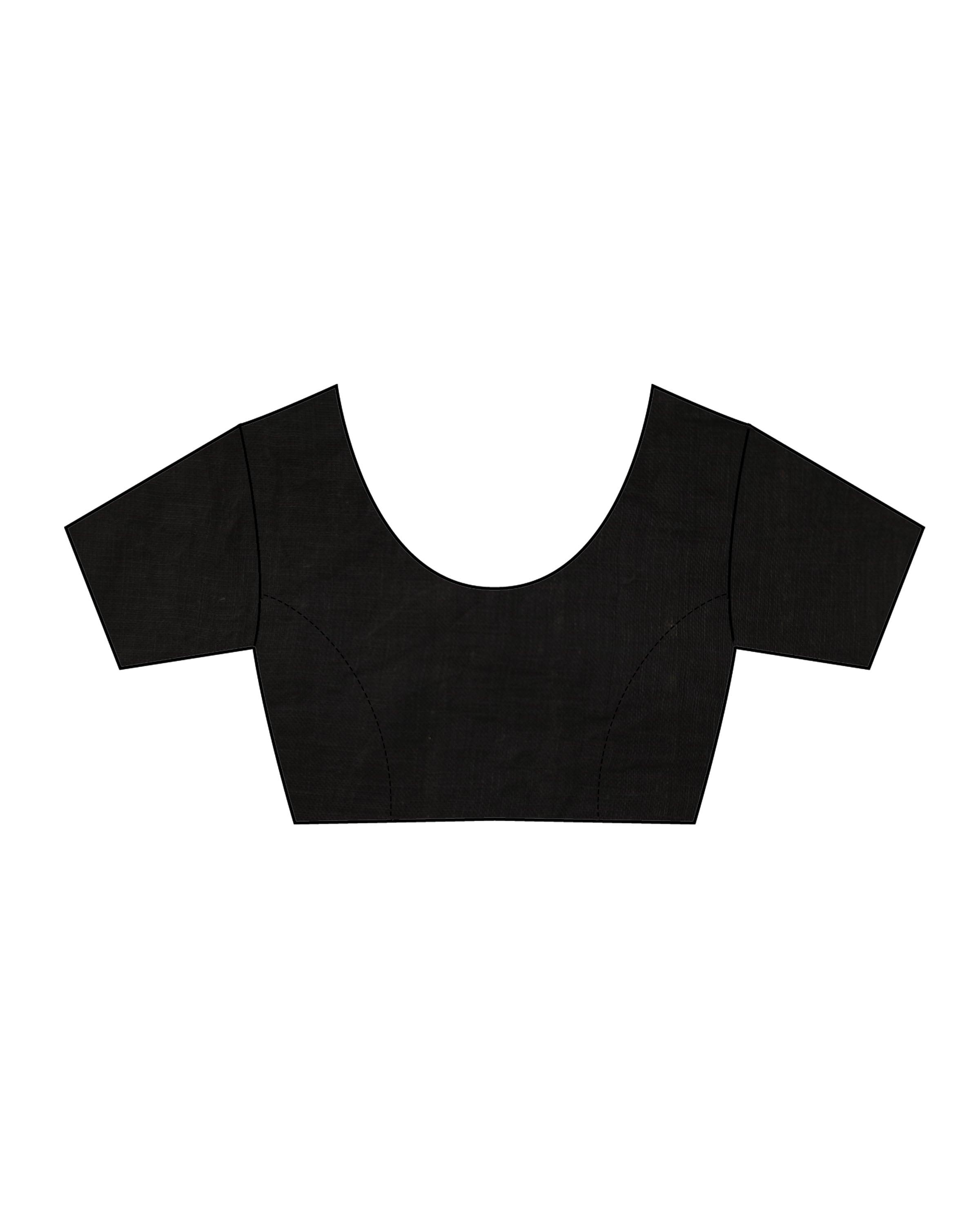 Binodini Handwoven Linen Zari Saree